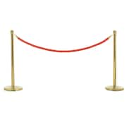 US WEIGHT Brass Stanchions w/Red Velvet Ropes, 2 U2141